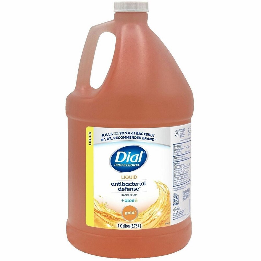 Dial Gold Antibacterial Liquid Hand Soap Refill - 1 gal - Skin, Hand - Antibacterial - Gold - 4 / Carton 
