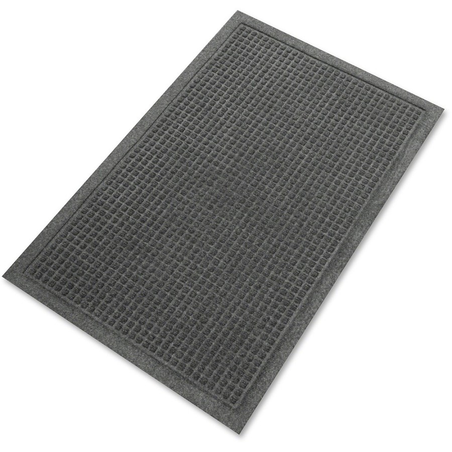 Guardian Floor Protection EcoGuard Indoor Wiper Mats - Indoor, Outdoor, Carpeted Floor, Hard Floor - 36' Length x 24' Width - Rectangular - Rubber - Charcoal - 1 Each 