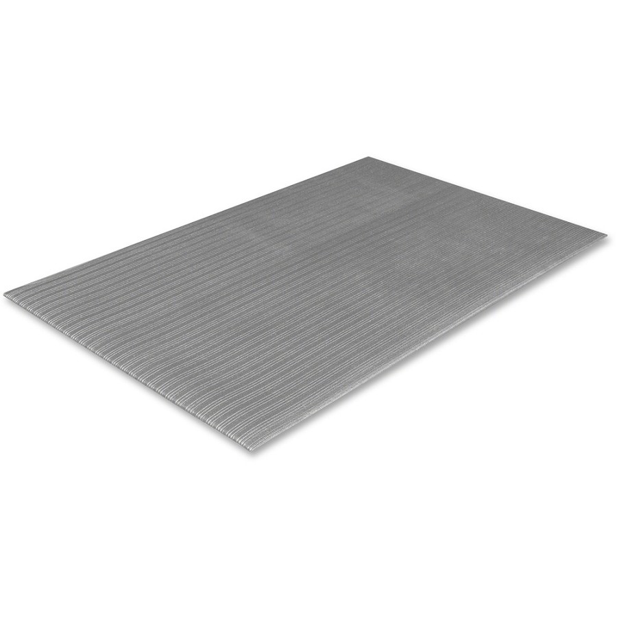 Crown Mats Tuff-Spun Foot-Lover Mat - Cement Floor, Floor, Service Counter, Mailroom, Cashier's Station, Warehouse - 36' Length x 27' Width x 0.375' Thickness - Rectangular - Vinyl, Closed-cell PVC Foamboard - Gray - 1 Each 