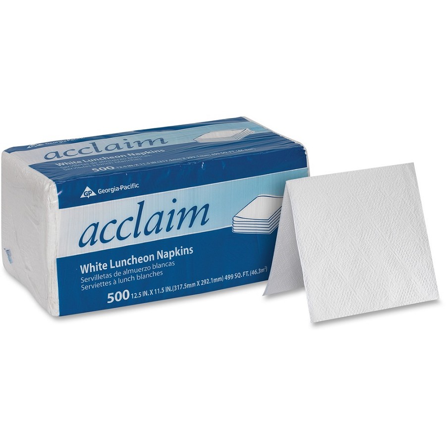 Dixie 1/4-Fold Luncheon Napkin by GP Pro - 1 Ply - Quarter-fold - 12.50' Width x 11.50' Length - White - 500/Pack - 12 / Carton 