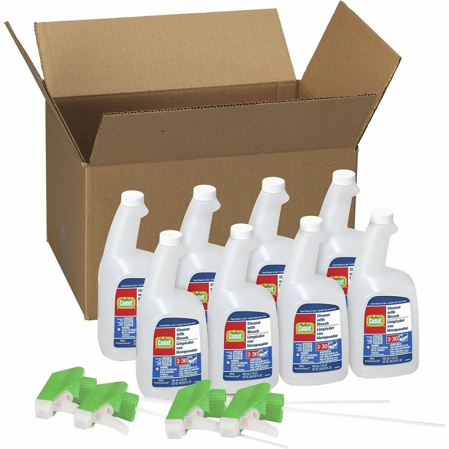 Comet Cleaner with Bleach - For Multi Surface - 32 fl oz (1 quart) - Recommended For: Grease Remover, Soil Remover, Mold Remover, Mildew Remover, Stain Remover Bottle - 8 / Carton 