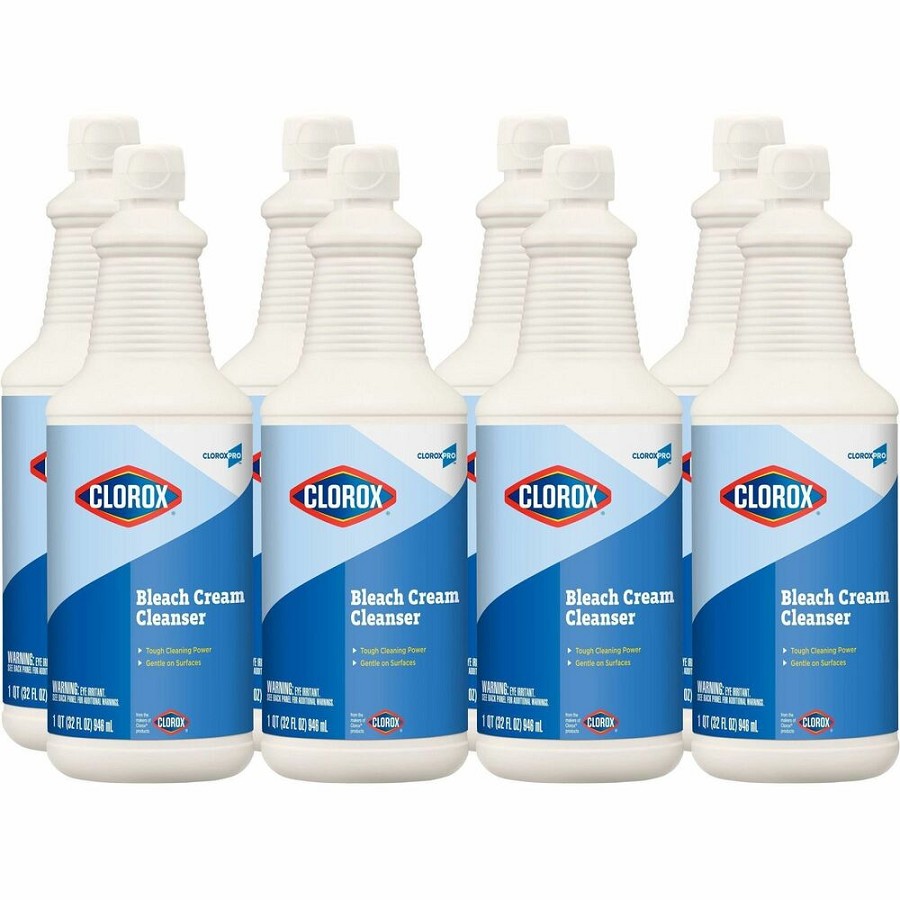 CloroxPro Bleach Cream Cleanser - For Multipurpose - Cream Cleanser - 32 fl oz (1 quart) - Recommended For: Stain Remover, Odor Remover, Soap Scum Remover, Blood Remover, Liquid Remover, Scuff Mark Remover, Mildew Remover, Mold Remover, Grease Remover, Gr 