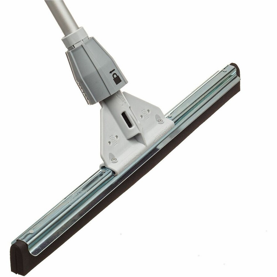 Unger SmartFit Heavy-Duty WaterWand - Foam Rubber Blade - 2.5' Height x 9.1' Width x 22' Length - Heavy Duty, Bacteria Resistant, Oil Resistant, Durable, Slip Resistant, Long Lasting - Compatible with Concrete - Black, Gray - 1Each 