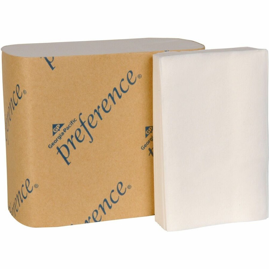 Preference Interfold Toilet Paper - 2 Ply - Interfolded - 4' Width x 5' Length - White - 400/Pack - 60 / Carton 