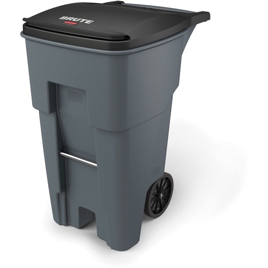 Rubbermaid Commercial Big Wheel General Roll-out Container - 65 gal Capacity - 41.8' Height x 32.3' Width - Gray - 1 Each 
