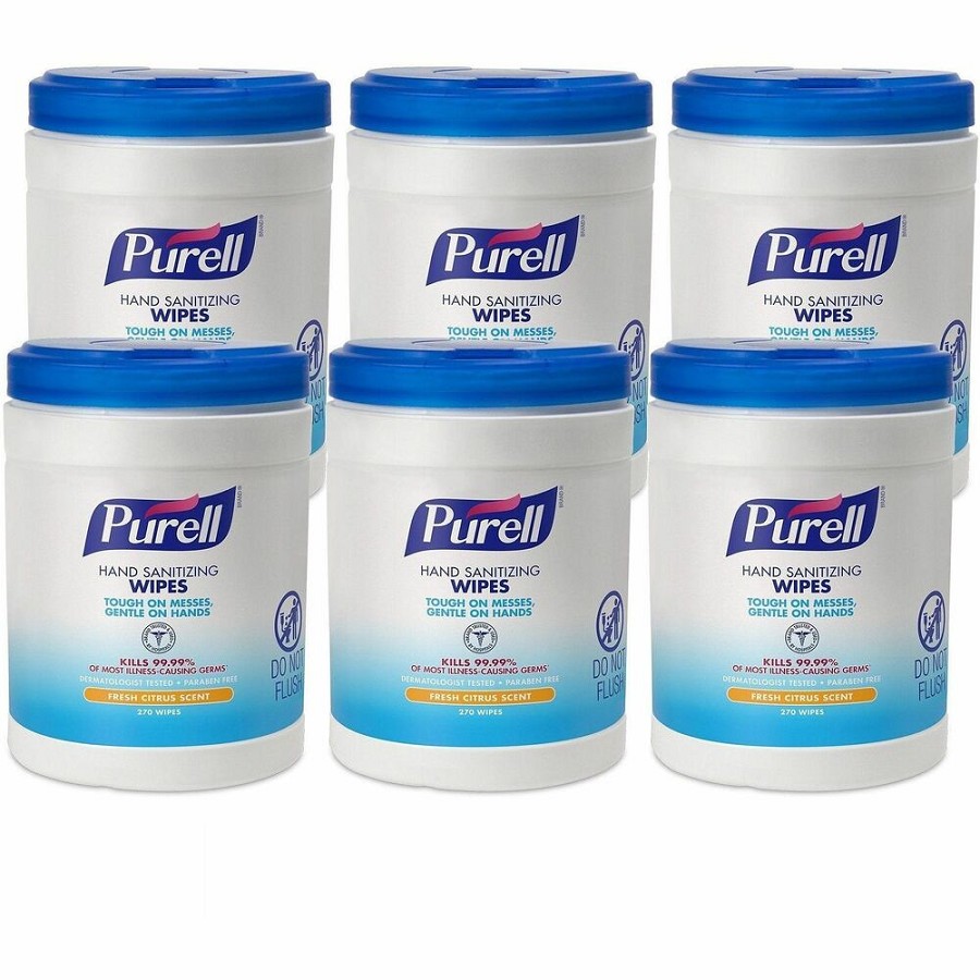 PURELL Sanitizing Wipes - WhiteTub - 270/Tub - 6 / Carton 