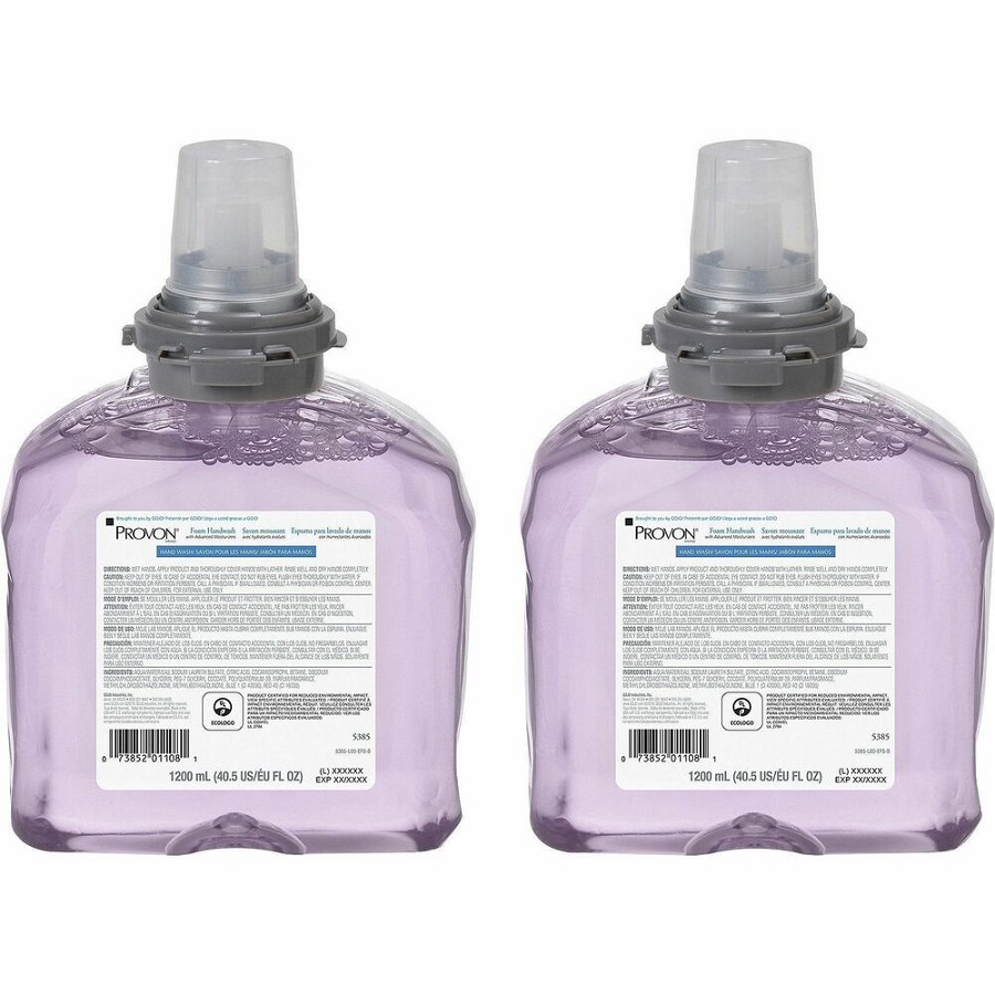Provon TFX Refill Moisturizer Foam Handwash - Cranberry Scent - 1.27 quart - Pump Bottle Dispenser - Kill Germs - Skin - Moisturizing - Purple - Rich Lather, Bio-based - 2 / Carton 