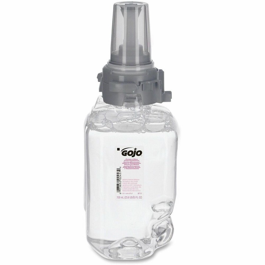 Gojo ADX 700 ml Refill Clear/Mild Foam Handwash - 23.67 fl oz - Push Pump Dispenser - Hand, Skin - Moisturizing - Clear - Fragrance-free, Dye-free, Bio-based, Rich Lather - 4 / Carton 
