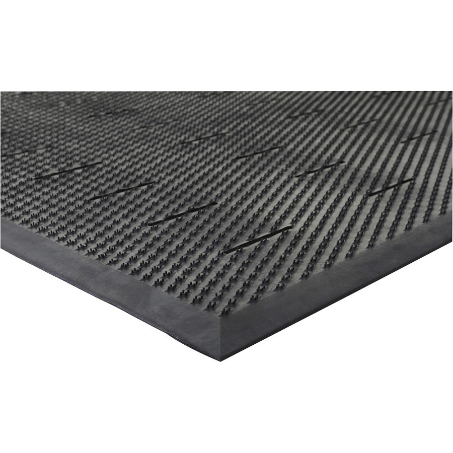 Genuine Joe Free Flow Comfort Anti-fatigue Mat - 48' Length x 36' Width x 0.500' Thickness - Rubber - Black - 1 Each 