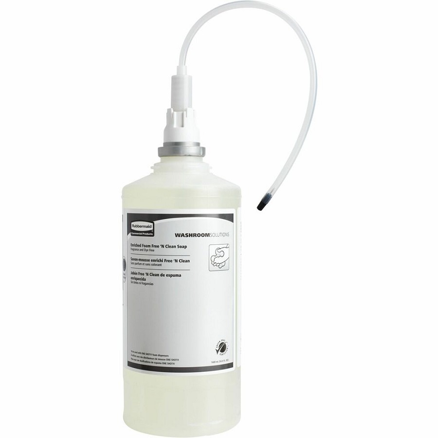 Rubbermaid Commercial Foam Free 'N Clean Soap Refill - Fragrance-free Scent - 1.69 quart - Hand - Clear - pH Balanced, Dye-free, Hygienic - 4 / Carton 
