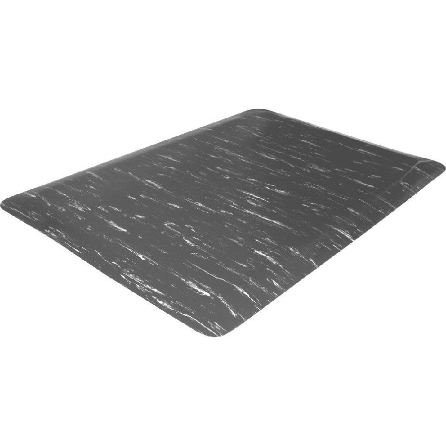 Genuine Joe Marble Top Anti-fatigue Mats - Office, Industry, Airport, Bank, Copier, Teller Station, Service Counter, Assembly Line - 24' Width x 36' Depth x 0.500' Thickness - High Density Foam (HDF) - Gray Marble - 1 Each 