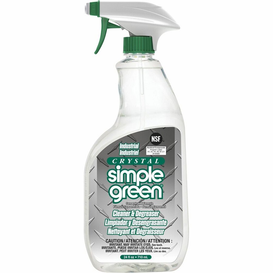 Simple Green Crystal Industrial Cleaner/Degreaser - For Multipurpose - Concentrate - Spray - 24 fl oz (0.8 quart) - Non-flammable, Color-free, Fragrance-free - Clear - 12 / Carton 
