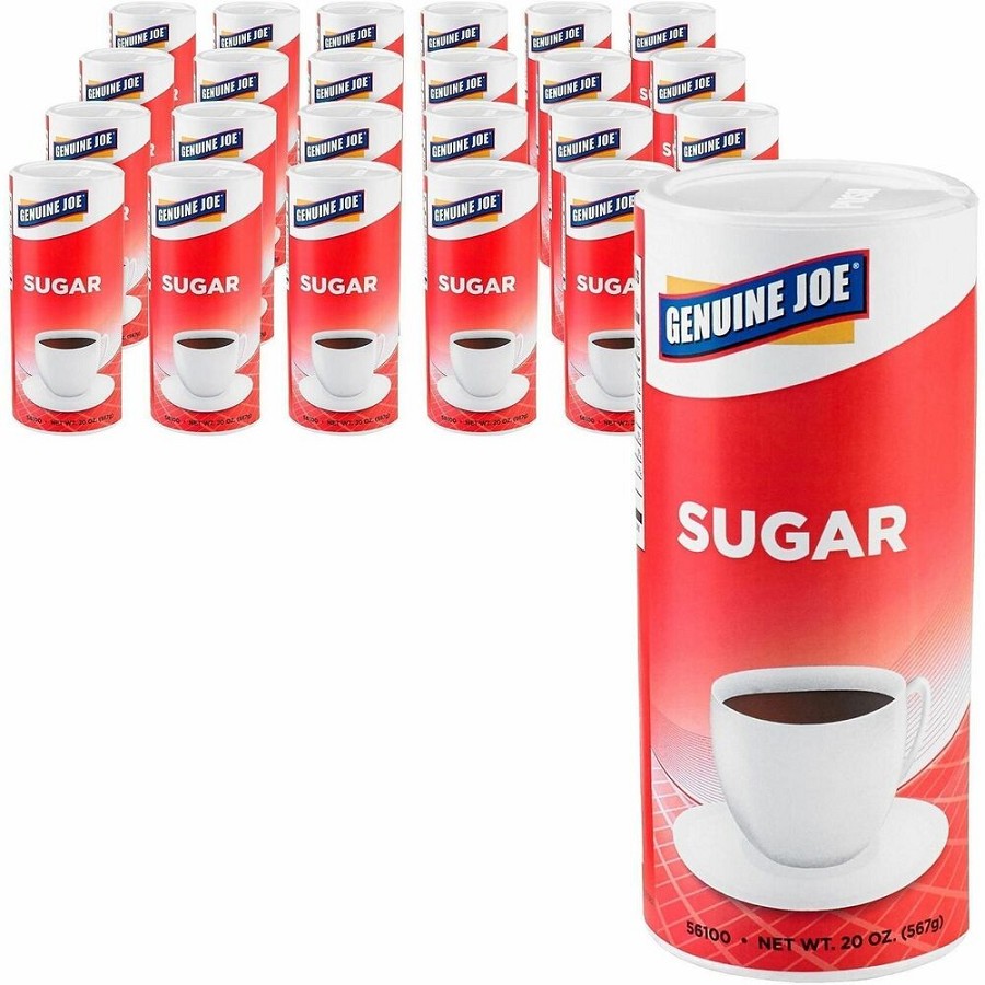 Genuine Joe Sugar - 20 oz (567 g) - Natural Sweetener - 3/Pack - 8 / Carton 