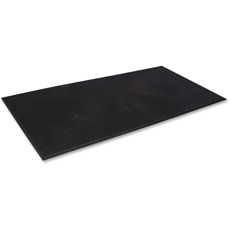 Crown Mats Mat-A-Dor Rubber Fingertip Scraper Mat - Entryway, Floor, Home, Office, Indoor, Outdoor - 72' Length x 36' Width x 0.625' Thickness - Rectangular - Rubber - Black - 1 Each 