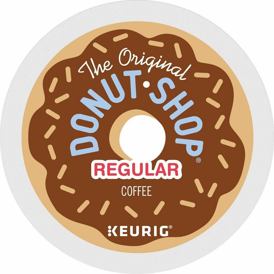 The Original Donut Shop K-Cup Regular Coffee - Compatible with Keurig Brewer - Regular - Medium - 0.4 oz - K-Cup - Smoky - 24/Box - 4 / Carton 