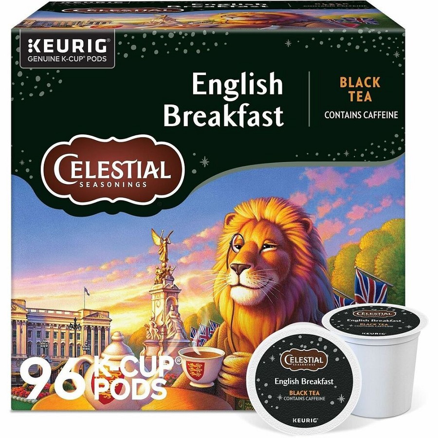 Celestial Seasonings English Breakfast Black Tea K-Cup - Compatible with Keurig Brewer - 24/Box - 4 / Carton 