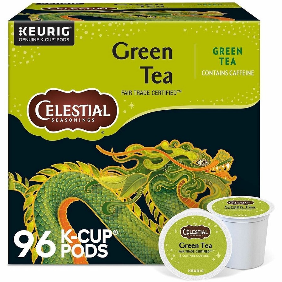 Celestial Seasonings Natural Antioxidant Green Tea K-Cup - Compatible with Keurig Brewer - 24/Box - 4 / Carton 
