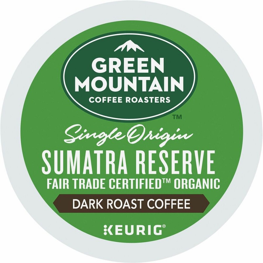 Green Mountain Coffee Roasters K-Cup Sumatra Reserve Coffee - Compatible with Keurig Brewer - Regular - Dark - K-Cup - Sumatra Reserve - 24/Box - 4 / Carton 