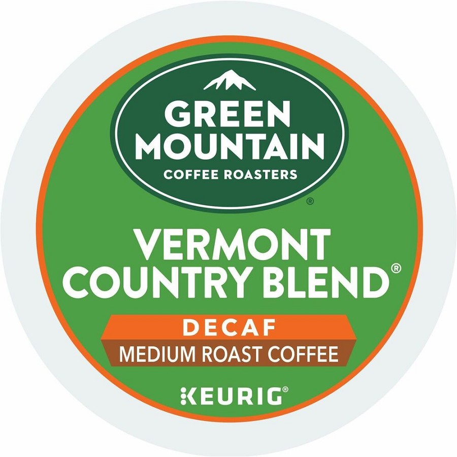 Green Mountain Coffee Roasters K-Cup Vermont Country Blend Decaf Coffee - Compatible with Keurig Brewer - Medium - K-Cup - Decaffeinated - 24/Box - 4 / Carton 