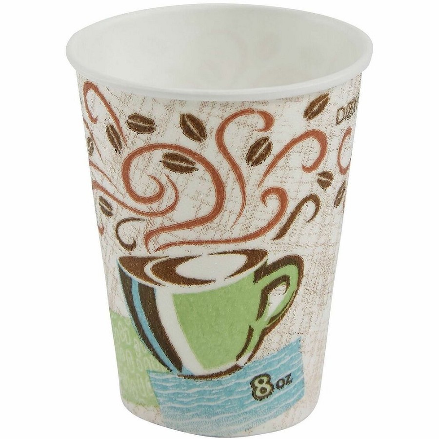 Dixie PerfecTouch 8 oz Insulated Paper Hot Coffee Cups by GP Pro - 8 fl oz - Coffee Haze - Paper, Cellulose Fiber - Hot Drink - 50/Pack - 20 / Carton 