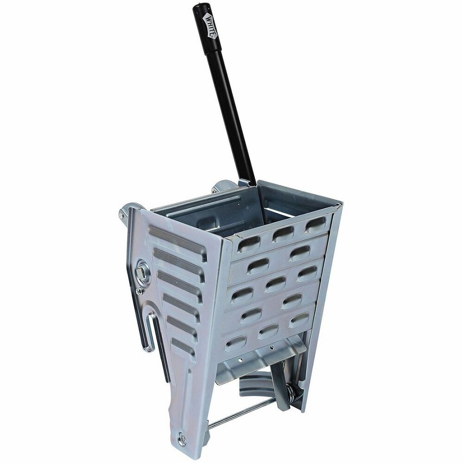 Genuine Joe Metal Squeeze Wringer - Handle, Rust Resistant - 11' x 12' x 20' - Steel - Metallic - 1 Each 