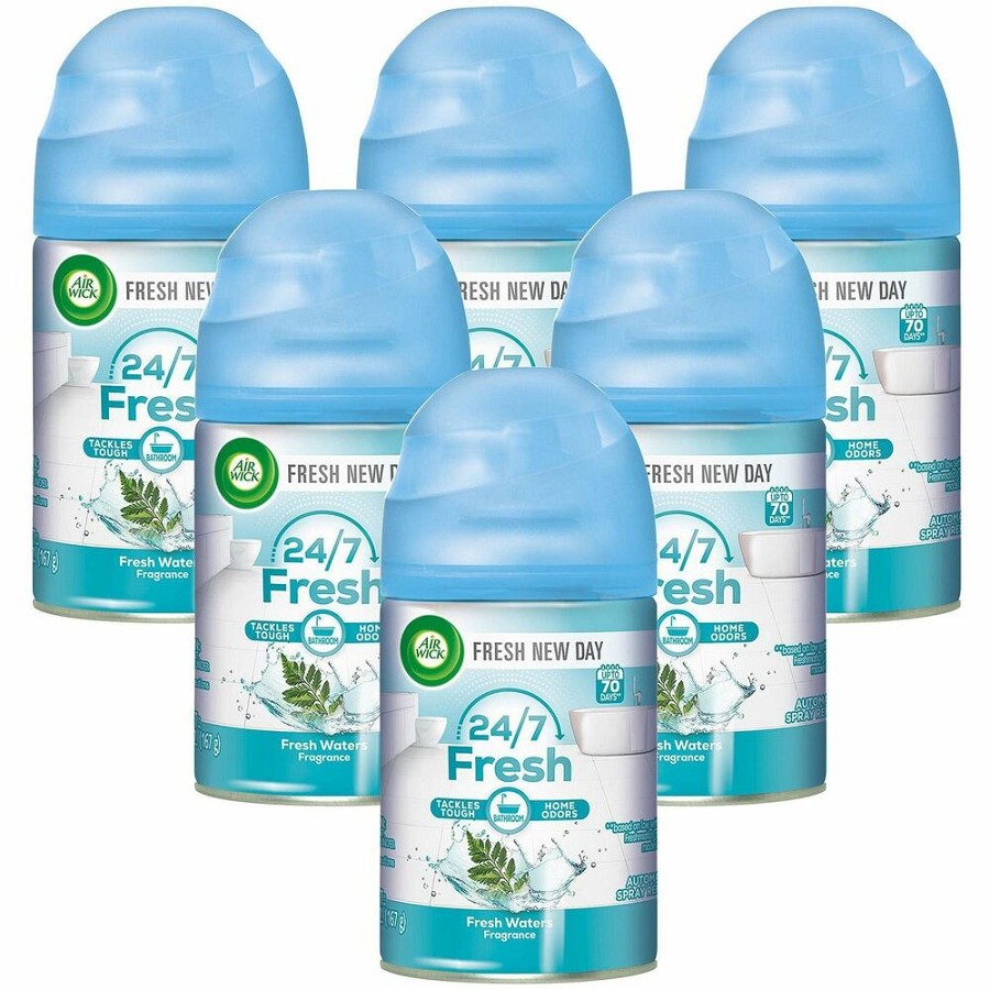 Air Wick Freshmatic Air Freshener Spray Refill - Spray - 5.9 fl oz (0.2 quart) - Freshwater - 60 Day - Odor Neutralizer - 6 / Carton 