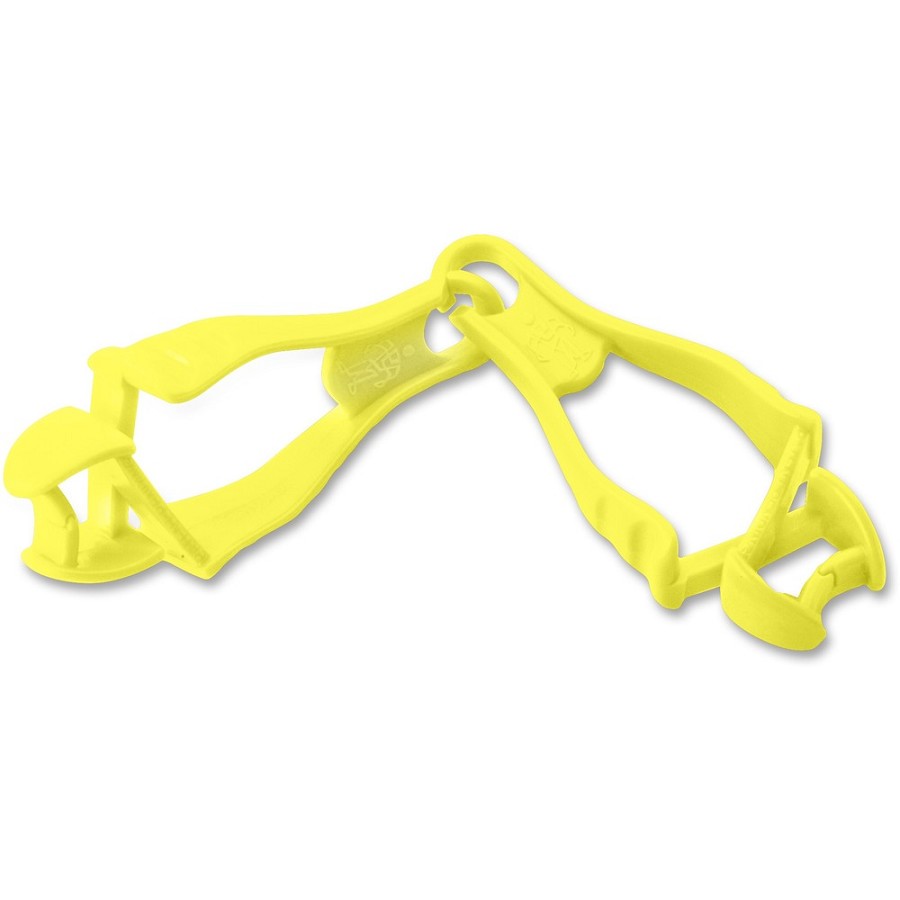 Ergodyne Squids Grabber Clip - for Cloth, Carpentry, Mining, Gloves, Multipurpose, Roofing, Construction - Detachable, Durable, Lightweight, Non-conductive - Lime - Copolymer - 1 Each 