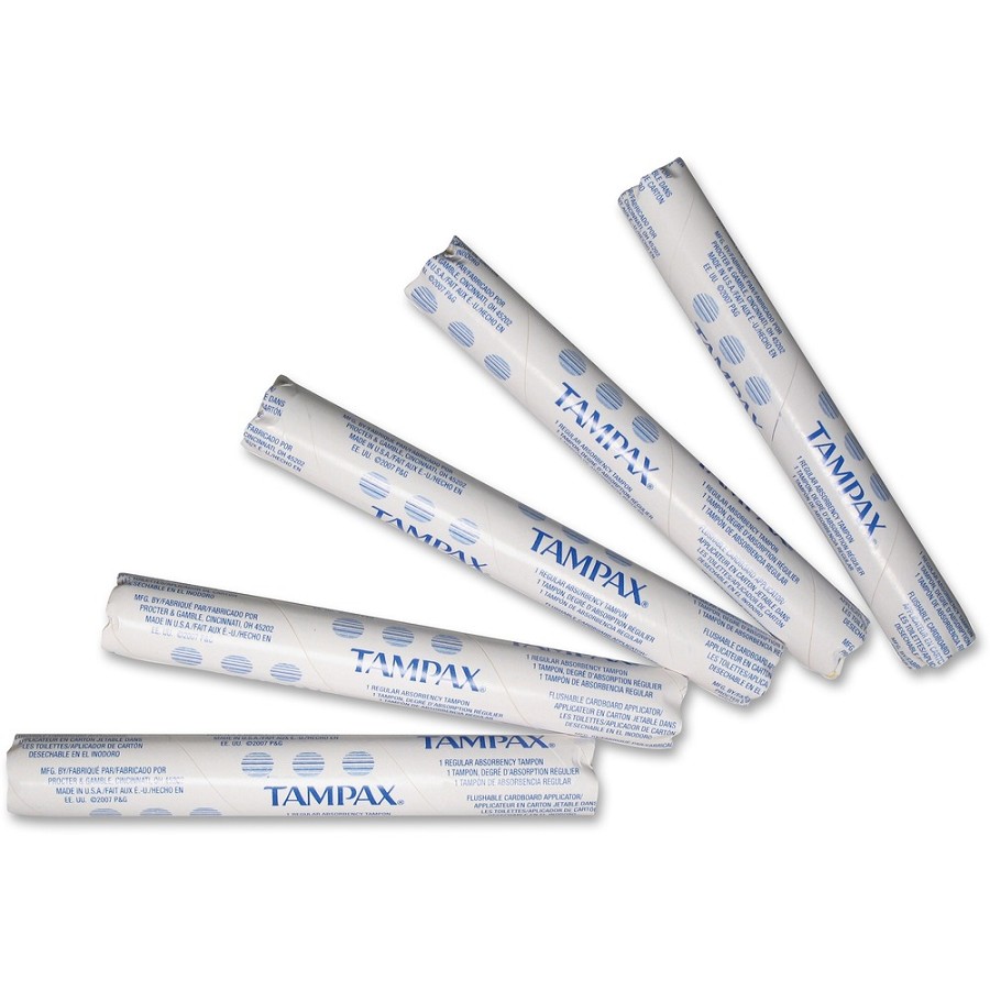 Tampax Vending Machine Tampons - Individually Wrapped, Flushable - 500 / Carton 