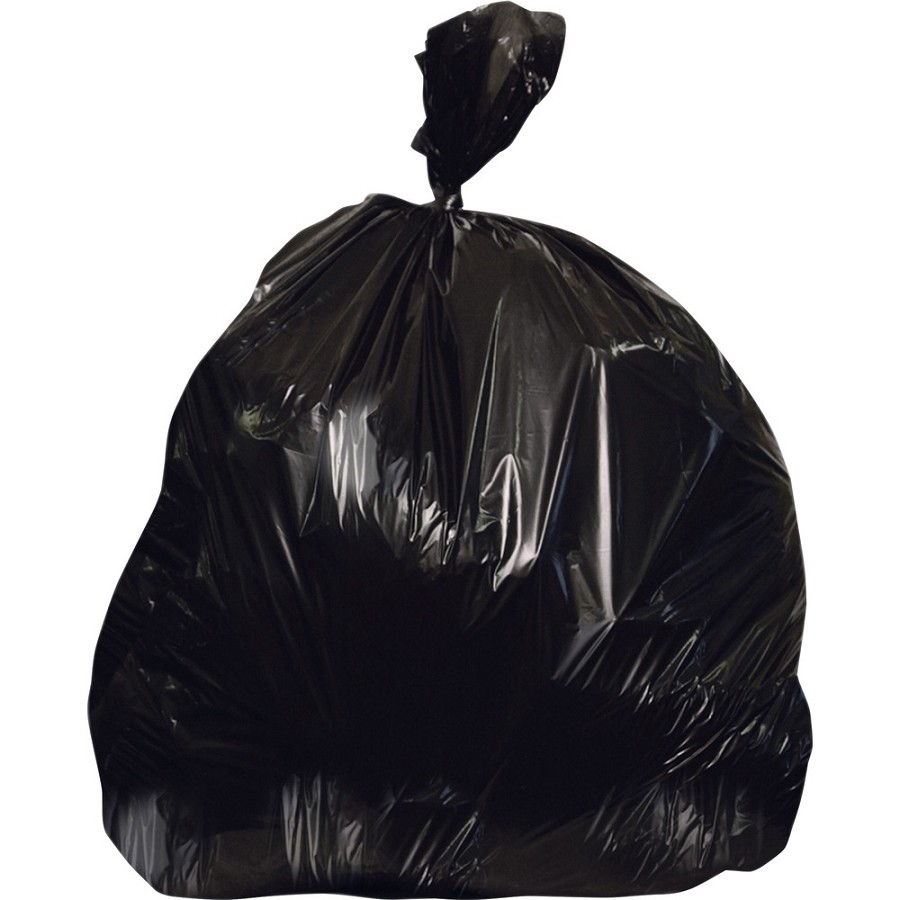 Heritage Black Linear Low Density Can Liners - 56 gal Capacity - 47' Length x 43' Width x 0.70 mil (18 Micron) Thickness - Low Density - Black - Linear Low-Density Polyethylene (LLDPE) - Can, Waste Disposal - 1 Carton 