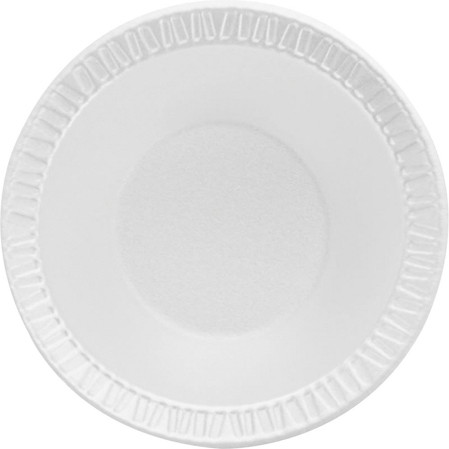 Dart Concorde Compliments 6 oz Nonlaminated Foam Bowls - Serving - Disposable - White - Textured - Foam Body - 125/Bag - 8 / Carton 