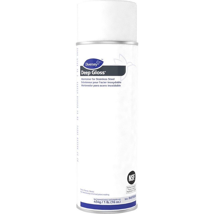 Diversey Deep Gloss Stainless Steel Maintainer - For Multipurpose - Ready-To-Use - 16 fl oz (0.5 quart) - Characteristic Scent - Recommended For: Finger Mark Remover, Smudge Remover, Soil Remover - White - 1 Each 