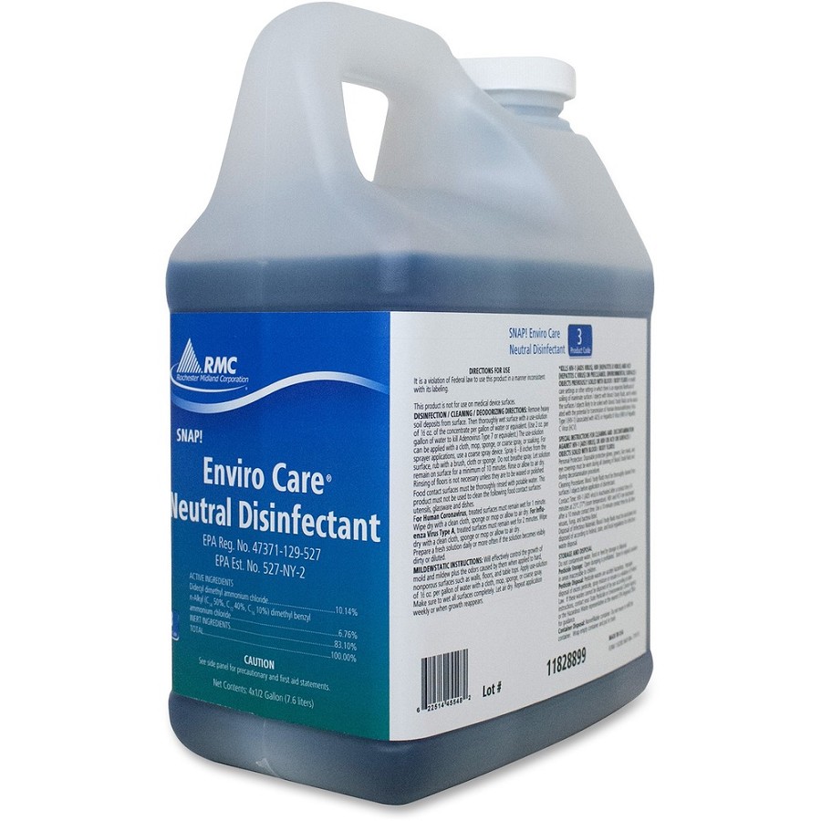 RMC Enviro Care Neutral Disinfectant EZ-Mix - For Hard Surface, Hospital, Nursing Home, School, Veterinary Clinic, Industry, Glass, Stainless Steel - Concentrate - 64 fl oz (2 quart) - Neutral Scent - Recommended For: Bacteria Remover, Virus Remover - Deo 