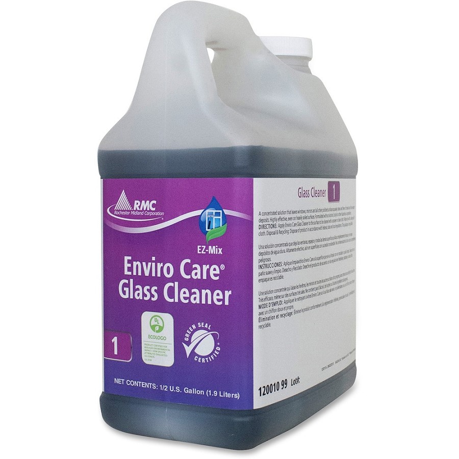 RMC Enviro Care Glass Cleaner - For Multipurpose, Multi Surface - Concentrate - 64.2 fl oz (2 quart) - Non-streaking, Alcohol-free, Non-corrosive, Ammonia-free, Petroleum Free, Bio-based - Purple - 4 / Carton 