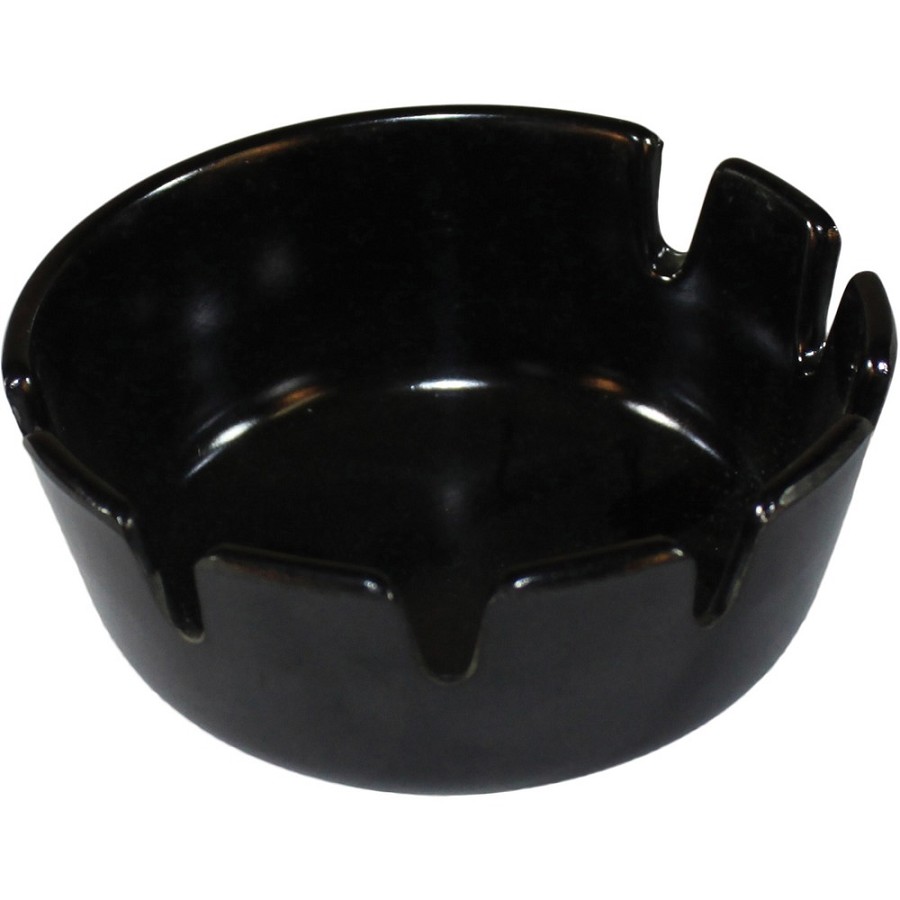 Impact Tabletop Ash Tray - Round - Heat Resistant, Lightweight - 1.8' Height x 4.8' Width - Plastic - Black - 1 Each 