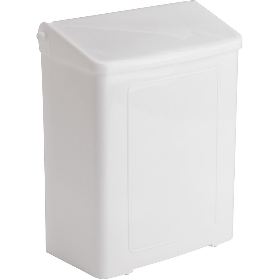 Safe-Use Sanitary Napkin Receptacle - Wall Mountable - 10.6' Height x 9' Width x 4.6' Depth - Plastic - White - 1 Each 