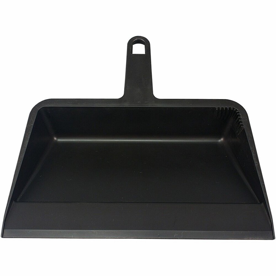 Impact Products Value-Plus Dust Pan - 12' Wide - Polypropylene - Black - 1 Each 