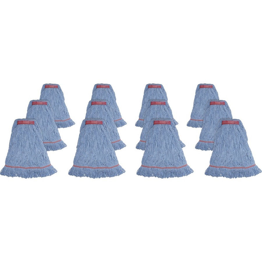 Genuine Joe Narrow Band Large Mophead - Large - Rayon, Cotton - 12 / Carton 