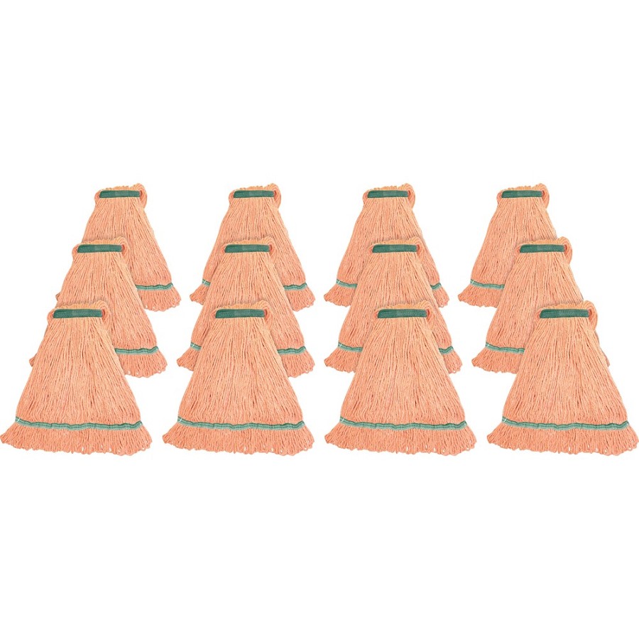 Genuine Joe Narrow Band Medium Mophead - Rayon, Cotton - 12 / Carton 