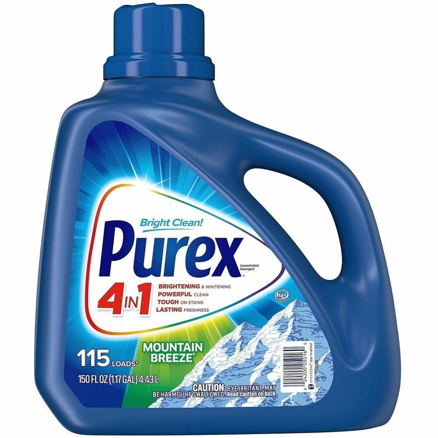 Purex Ultra Laundry Detergent - Concentrate - 149.8 fl oz (4.7 quart) - Mountain Breeze Scent - Blue - 4 / Carton 