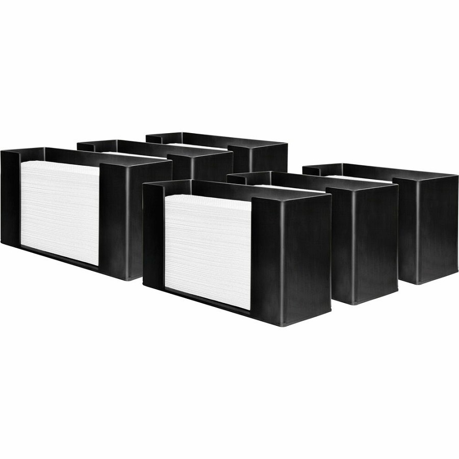 Genuine Joe Folded Paper Towel Dispenser - C Fold, Multifold Dispenser - 6.8' Height x 11.5' Width x 4.1' Depth - Acrylic - Black - Wall Mountable - 9 / Carton 