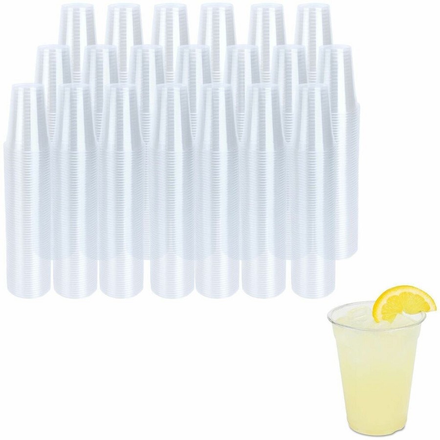 Genuine Joe 9 oz Clear Plastic Cups - 9 fl oz - Clear - Plastic - Cold Drink, Beverage - 50/Pack - 20 / Carton 