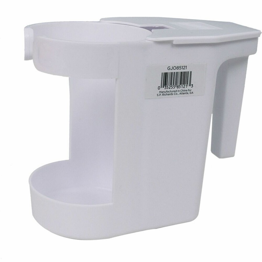 Genuine Joe Toilet Bowl Mop Caddy - White - 12 / Carton 