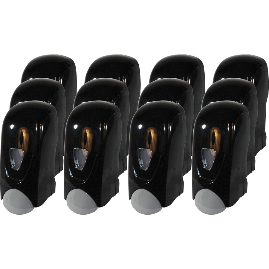Genuine Joe Foam Soap Dispenser - Manual - 1.06 quart Capacity - Black, Gray - 12 / Carton 