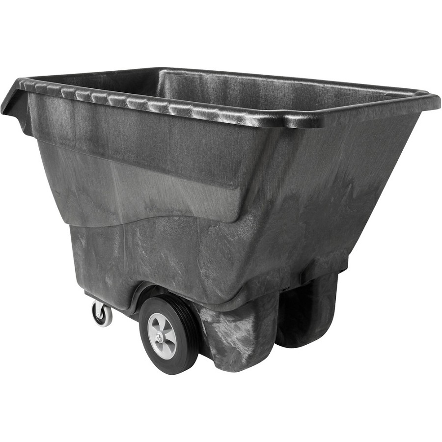 Rubbermaid Commercial Standard Duty Utility Truck - 1250 lb Load Capacity - Structofoam - 33' Width x 72' Depth x 43' Height - Black - 1 Each 