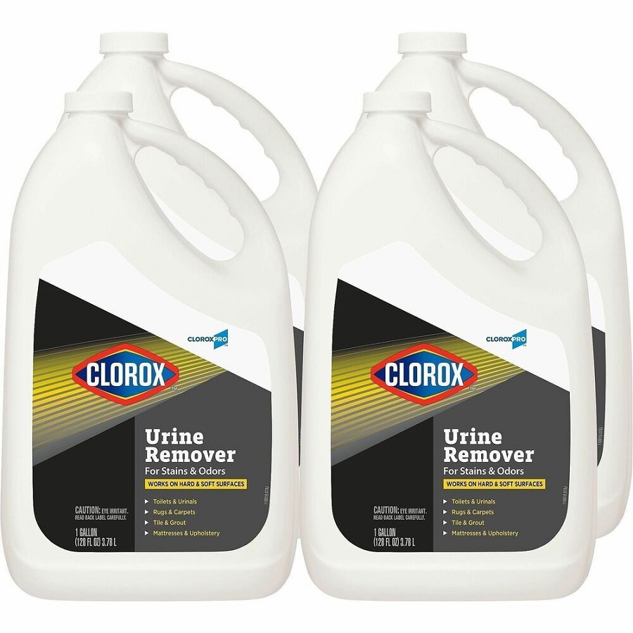 CloroxPro Urine Remover for Stains and Odors Refill - 128 fl oz (4 quart) - Clear - 4 / Carton 