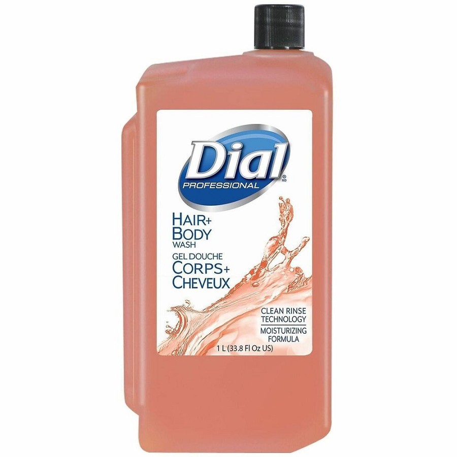 Dial Professional Dispenser Refill Hair/Body Wash - 33.8 fl oz (1000 mL) - Hair, Body, Skin - Orange - Moisturizing - 8 / Carton 