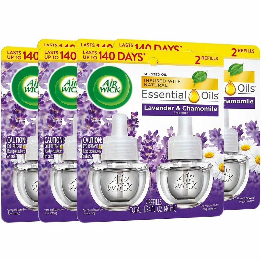 Air Wick Scented Oil Warmer Refill - Oil - 0.7 fl oz (0 quart) - Lavender, Chamomile - 60 Day - 2/Pack - 6 / Carton 