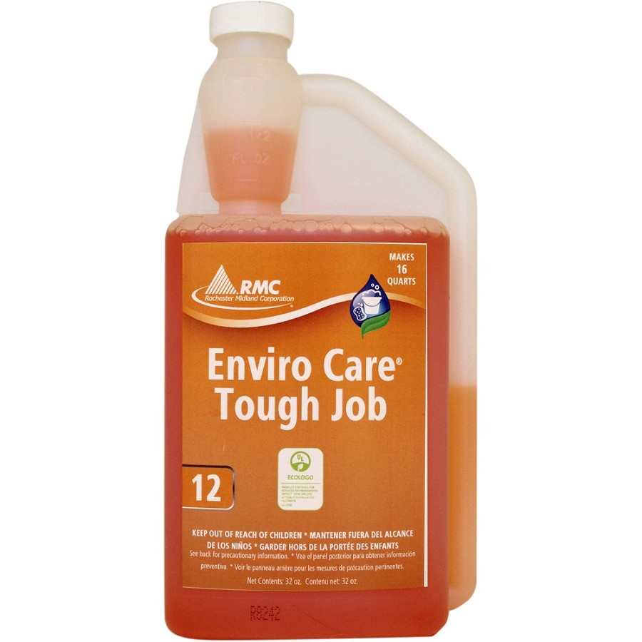 RMC Enviro Care Tough Job Cleaner - Concentrate - 32 fl oz (1 quart) - Heavy Duty, Bio-based - Orange - 6 / Carton 