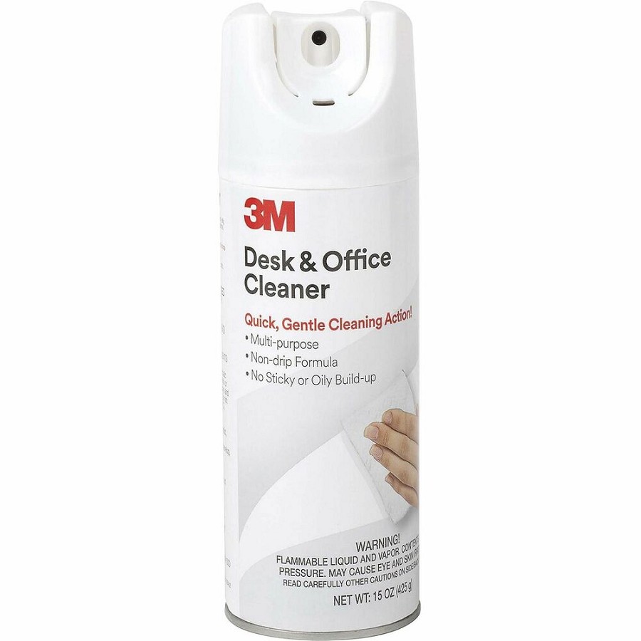 3M Desk/Office Cleaner Spray - For Multipurpose - 15 fl oz (0.5 quart) - Recommended For: Grease Remover, Grime Remover, Dirt Remover, Dust Remover - Non-abrasive - 12 / Carton 