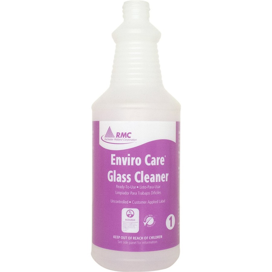 RMC Glass Cleaner Spray Bottle - Frosted Clear - Plastic - 48 / Carton 